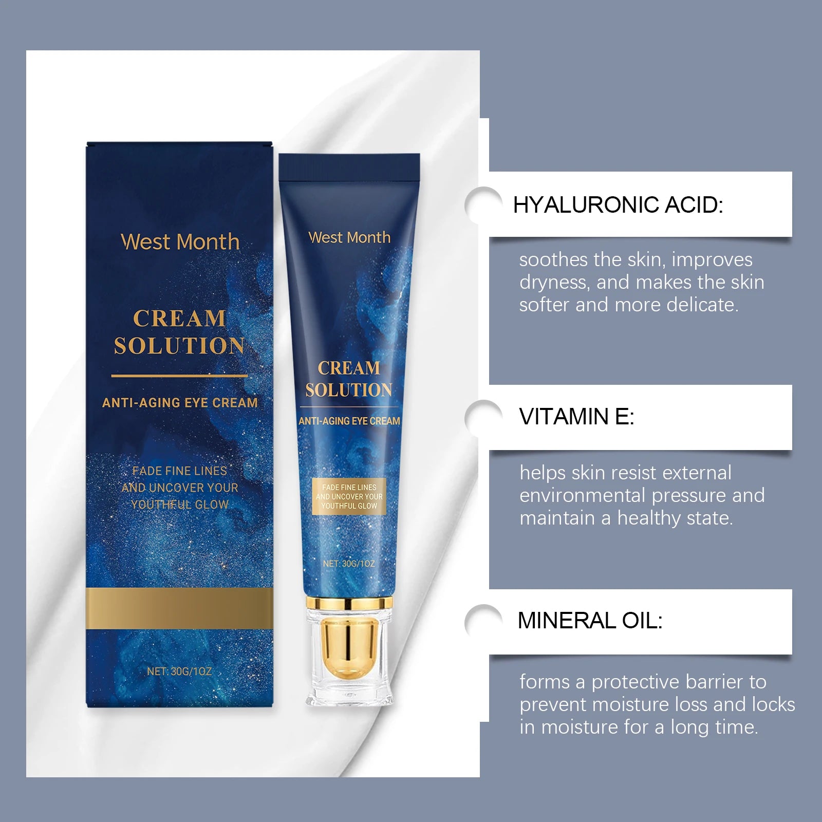 WEST MONTH Anti-Aging Facial Serum – Firming, Lifting & Wrinkle Cream Anti-Aging Face Serum Oasis Select