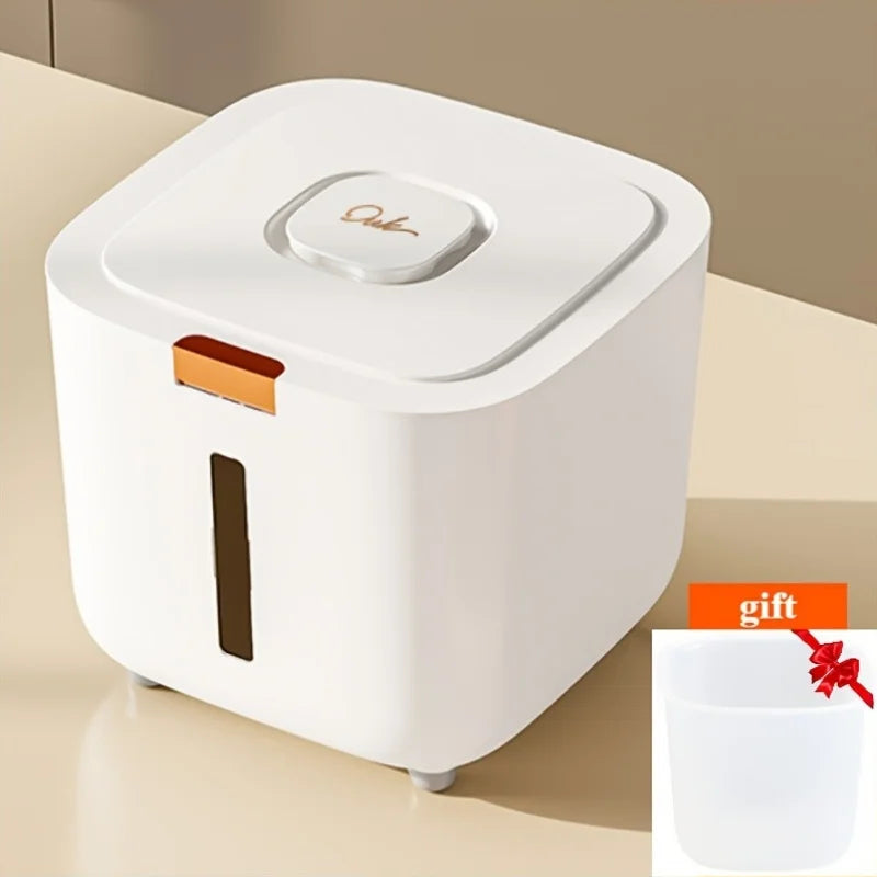 Pet Food Storage Barrel Large Storage Barrel Food Sealed Moisture-proof Cat Food Barrel Storage Cat Food Dog Food Barrel CatBowl Oasis Select WHITE