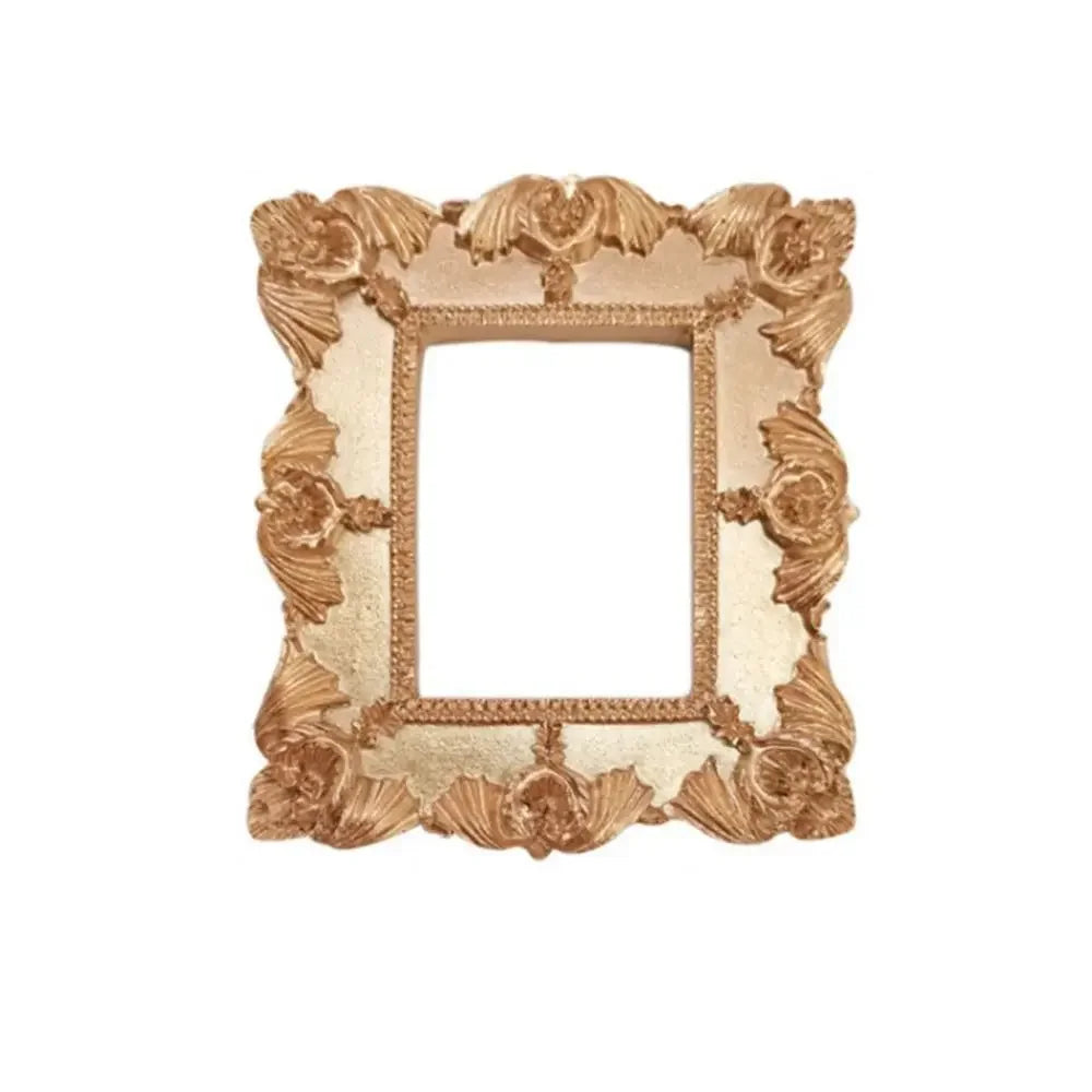 European Victorian Style Golden Retro Photo Frame Pictures Frames Nail Art Jewelry Decoration Earrings Display Rack Oasis Select 4
