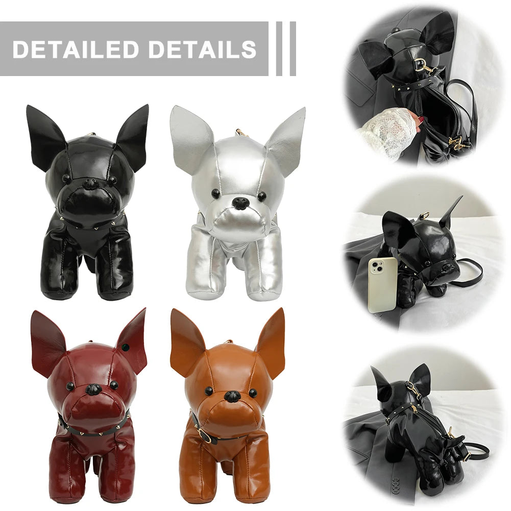 Bulldog Crossbody Bag – PU Leather Novelty Shoulder Purse Novelty Crossbody Bag Oasis Select