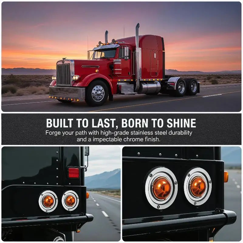 Watermelon Lights Mounting Bracket Tail Light Side Marker Light Chrome Bezel Rear Holder For RV Truck Trailer Bus Pickup Tractor Oasis Select