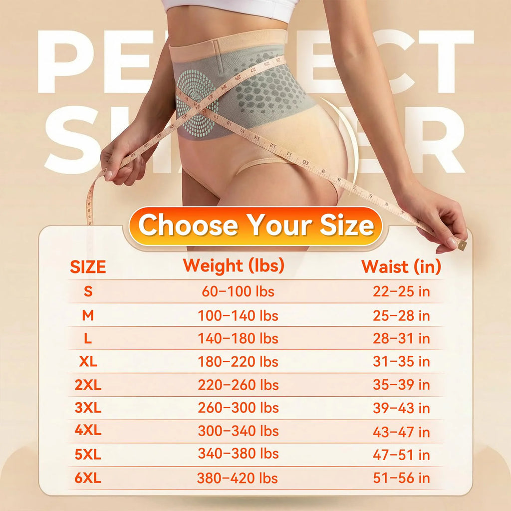 Seamless High Waist Body Shaping Panties for Women Abdomen Control Therapy Warm Uterus Slimming Underwear Shaper Briefs Oasis Select
