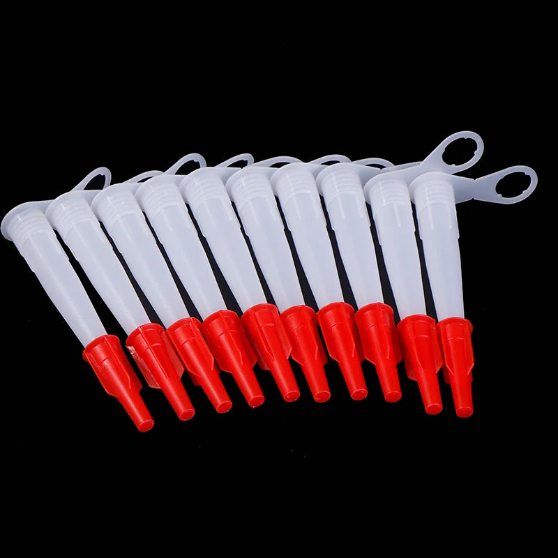 10-Pack Silicone Caulking Nozzle Kit with Re-Sealable Caps