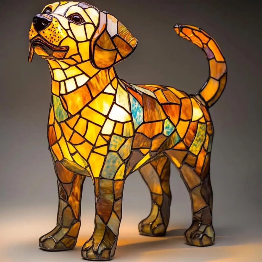 Cute Animal Resin Night Light – Cat & Dog USB Table Lamp