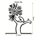 Modern Metal Poster Line Figure Switch Sticker for Easy Hang Installation Living Room Bedroom Decor Oasis Select A8