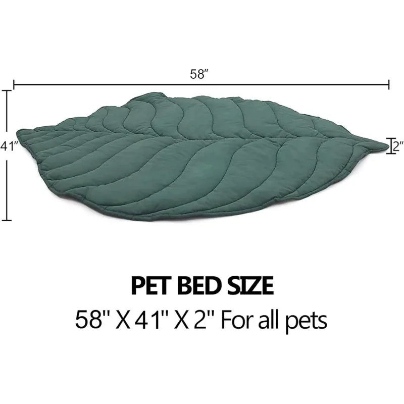 Dog Blankets Leaf Shaped Cotton mat Whelping Reusable of Pet Pads Bed for Pets Machine Washable Puppy Blanket for Couch Protecti Oasis Select