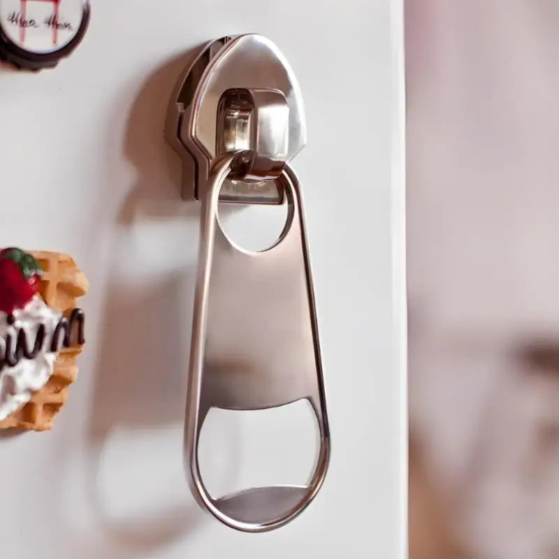 Large Zipper-Shaped Magnetic Beer Bottle Opener Refrigerator Magnet Functional Home Decorative Item Creative Oasis Select