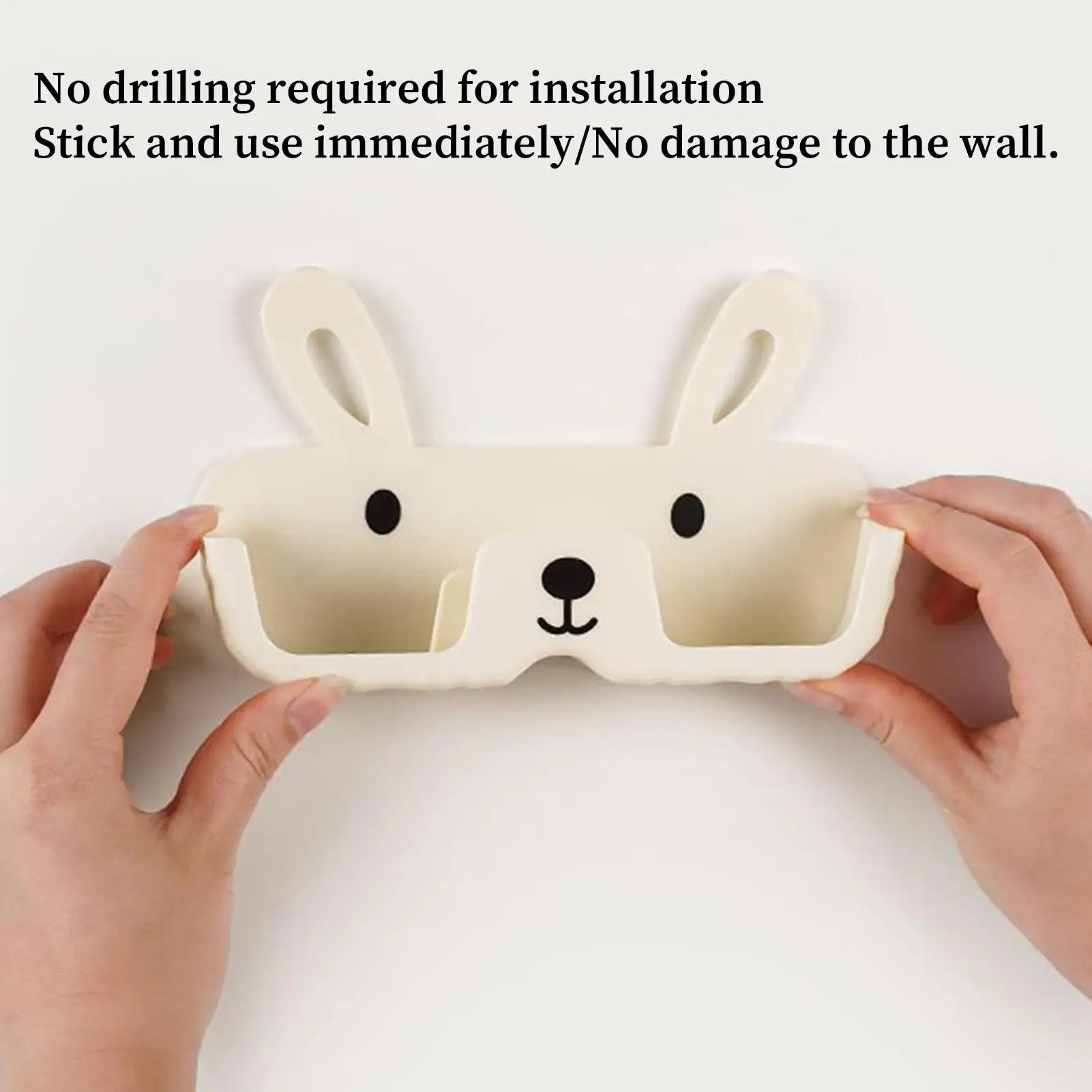 Sunglasses Organizer Wall Wall-Mounted Glasses Rack No Drilling Rabbit-shaped Sunglass Rack for Home Wardrobe Vanity Bedroom Oasis Select