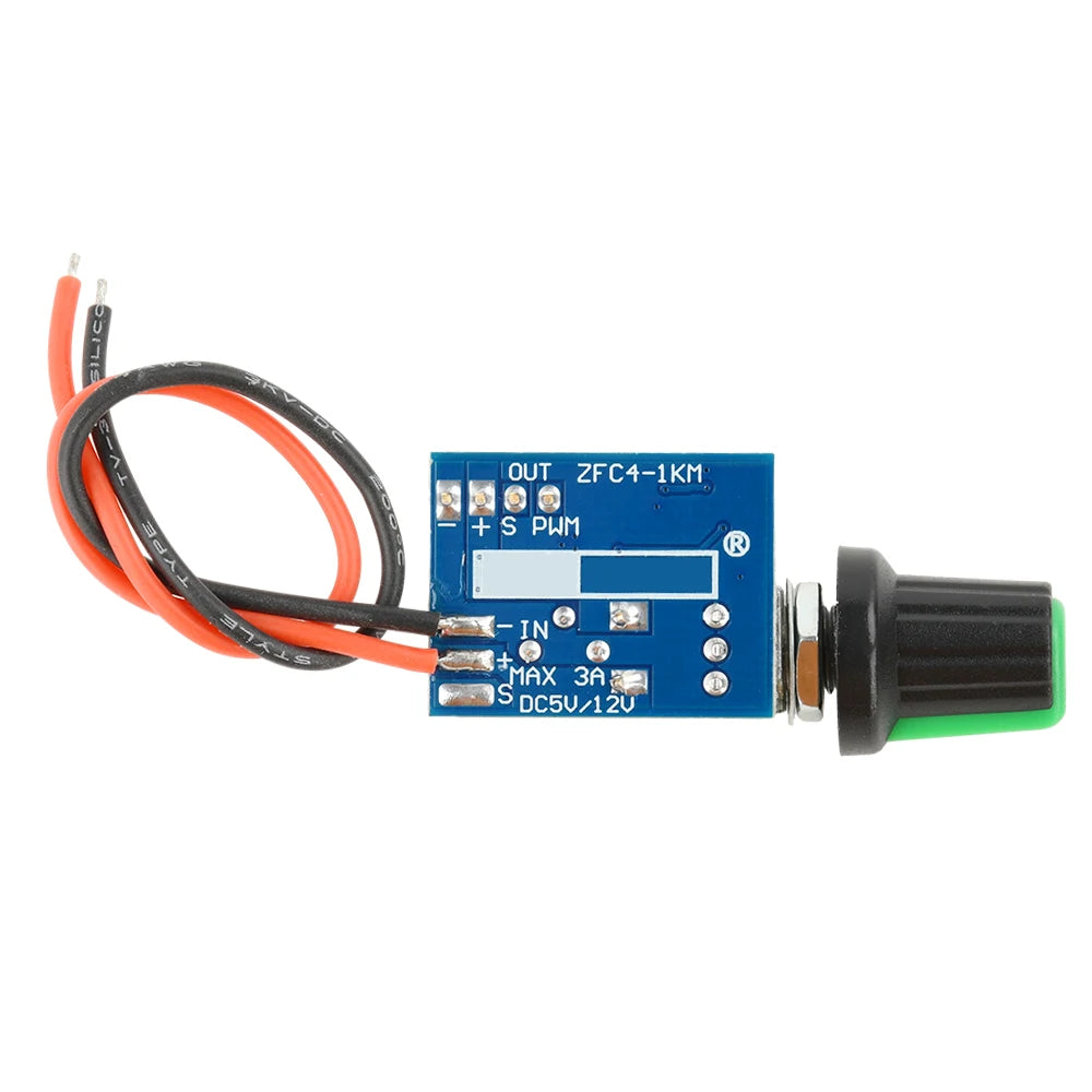 DC 12V PWM Speed Controller Fan Speed Governor 4 Wire Computer Temperature Control Switch for PC CPU Cooler Fan Manual Stop Oasis Select