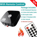 NFC Bluetooth 5.3 Audio Receiver 3.5mm AUX R/L RCA Stereo HIFI Music Wireless Adapter With Mic USB U-Disk Play Remote Control Oasis Select With Remote Control v5.3