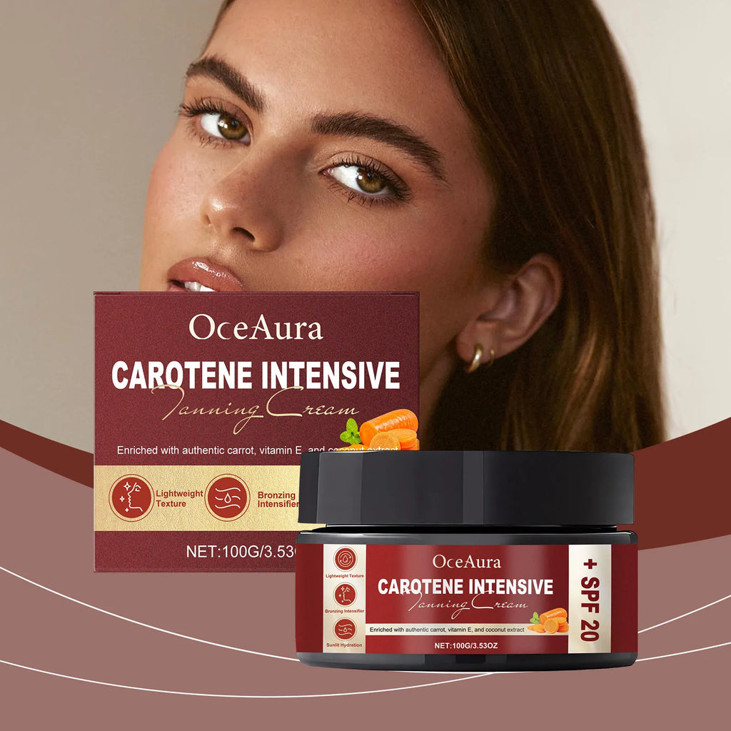 Carrot Intensive Tanning Gel Face Body Tan Enhancer Moisturizing Sunbathing Bronze Glow Skin Tanning Gel For Sunbeds Outdoor Sun Oasis Select