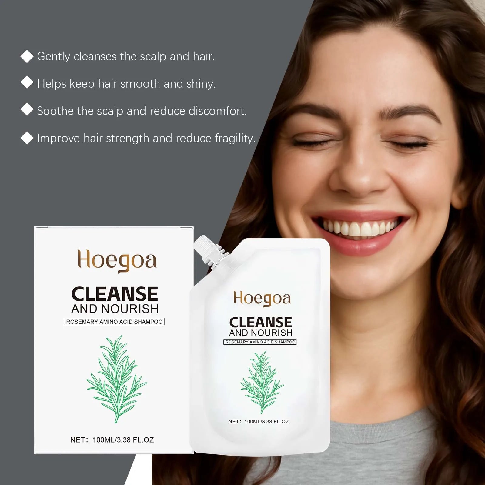 HOEGOA Rosemary Shampoo – Daily Cleanse & Shine, All Hair Types