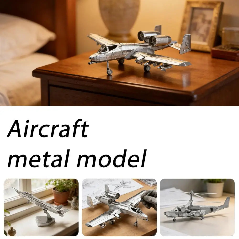 3D Metal Aircraft Model Kit – DIY Military Airplane Puzzle