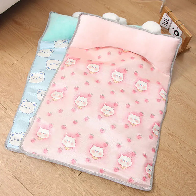 Dog Beds Cat Beds, Summer Ice Silk MATS, Dog Beds, Pet Supplies, Teddy Small and Medium-sized Dog Beds, Suitable for All Seasons Oasis Select