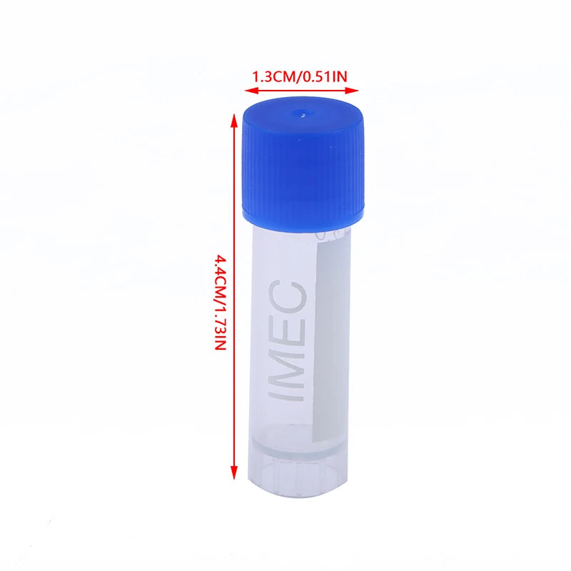 50Pcs 1.8ml(2ml) Plastic Graduated Cryovial Plastic Test Tube Freezing Tube Sample Cold Storage Tubes With Screw Cap Oasis Select