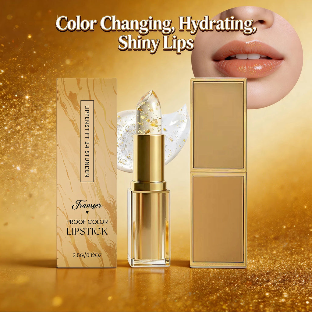 Golden Foil Color Changing Lipstick,Moisturizing and Smoothing Tinted Lip Care Radiant Lip Glow, For All-Day Comfort Oasis Select