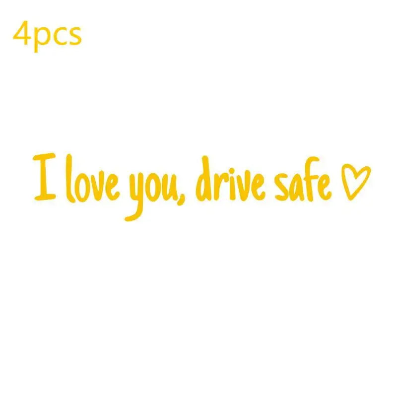 Drive Safe I Love You Rearview Mirror Decal - Waterproof Vinyl Car Mirror Sticker - Driving Safety Reminder Adhesive Oasis Select A2