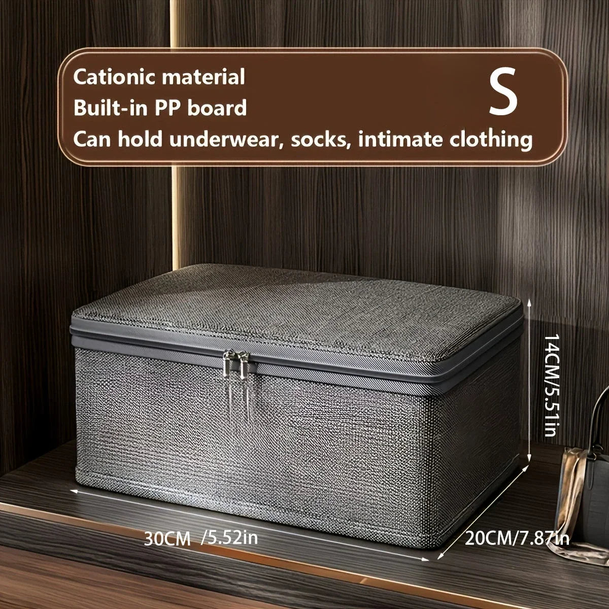 Multifunctional Box with , Large Capacity Quilt Storage Box Bra Storage Box Underwear Organizer Oasis Select S