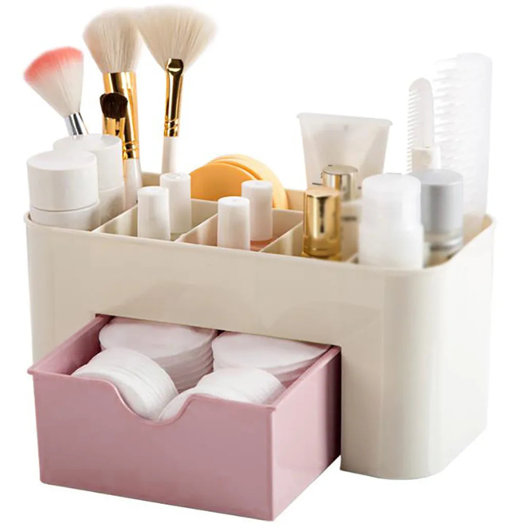 Double Layer Makeup Organizer with Drawers – Cosmetic & Jewelry Box Makeup Storage Organizer Oasis Select