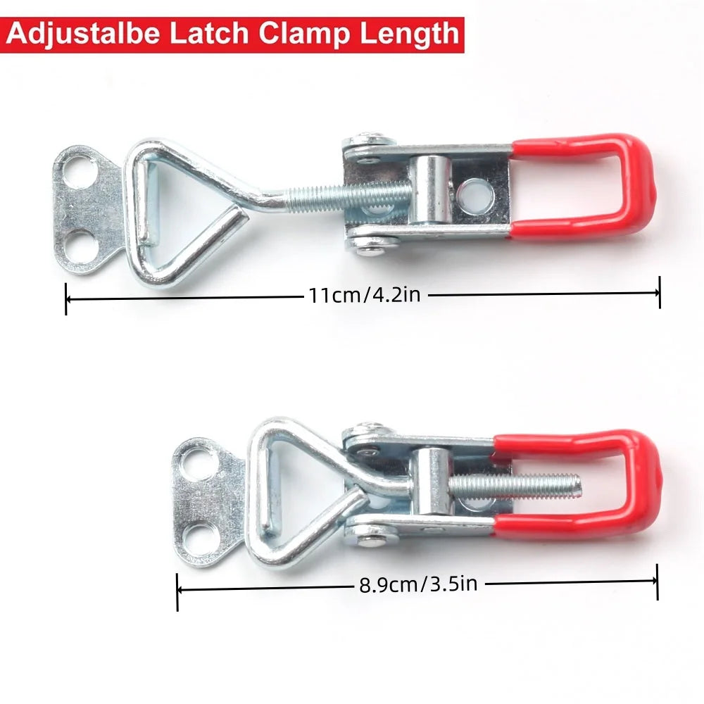 8Pcs Adjustable Toolbox Case Metal Toggle Latch Catch Clasp Quick Release Clamp Anti-Slip Push Pull Toggle Clamp Tools Oasis Select