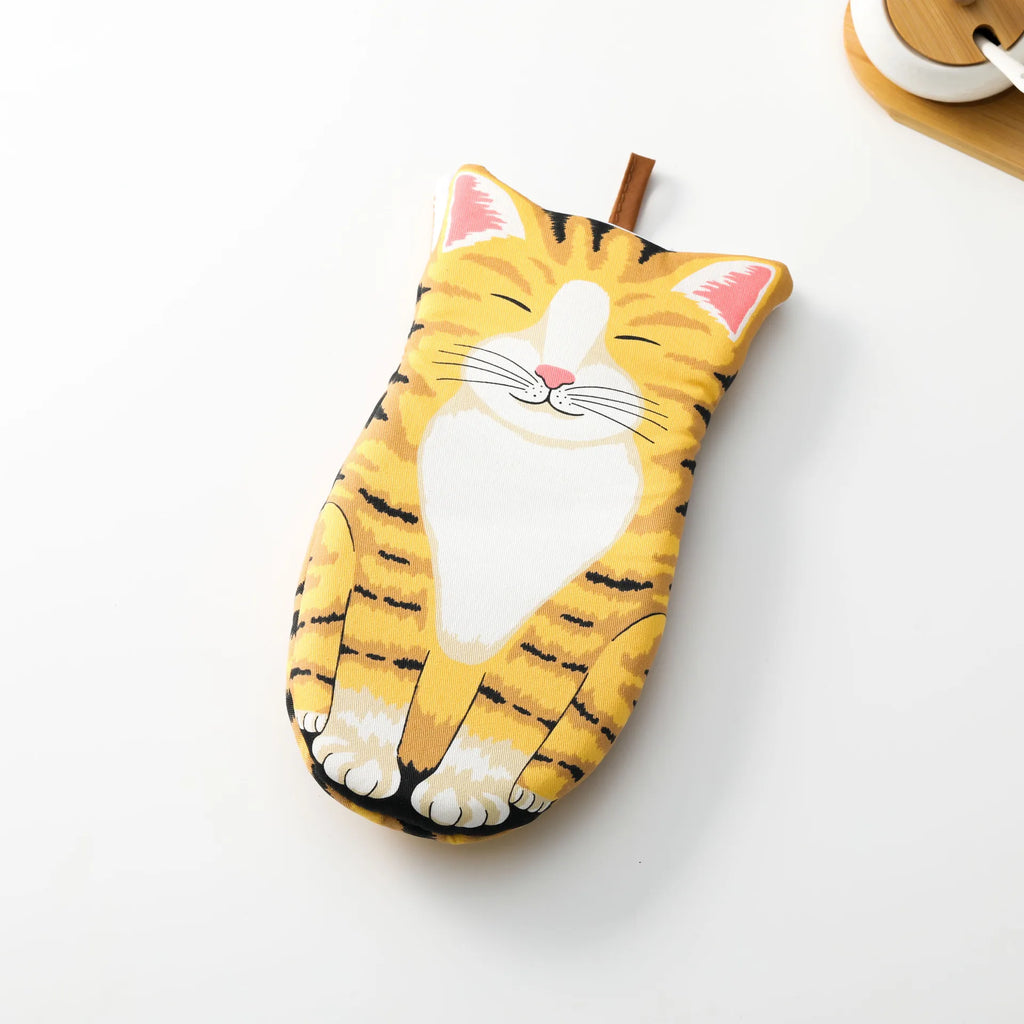 1pc Cute Cat Paws Oven Mitts Cat Claw Baking Oven Gloves Anti-scald Microwave Heat Resistant Insulation Non-slip Cat Paw Gloves Oasis Select B