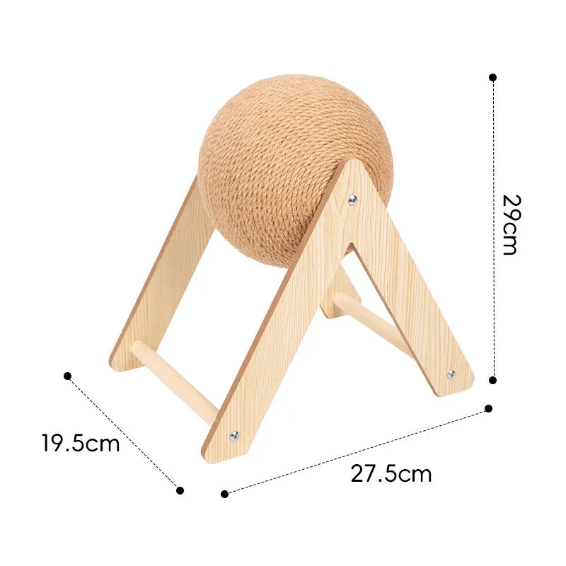 Cat Toy Scratch-ball - Vertical, Wear-resistant, Non-falling Off, Self-play Entertainment and Claw Grinding, Cat Scratch-ball Oasis Select L