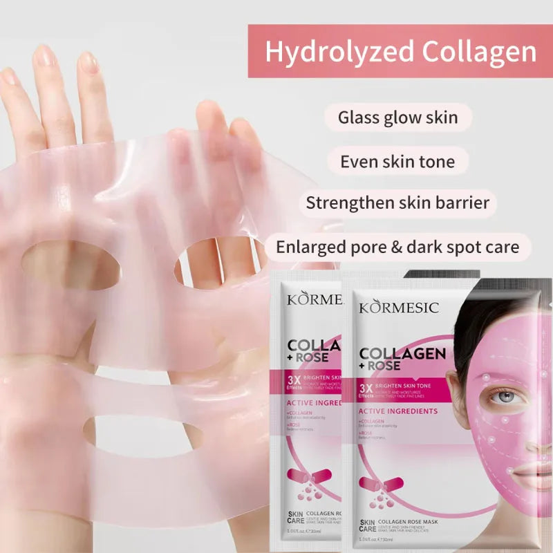 SADOER Collagen Facial Mask – Hydrating, Firming & Brightening Collagen Facial Mask Oasis Select