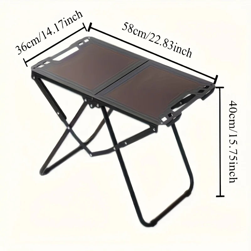 Lightweight Carbon Steel Foldable Camping Table, Portable Outdoor Picnic BBQ Table, Multipurpose Travel Hiking Camping Desk Oasis Select