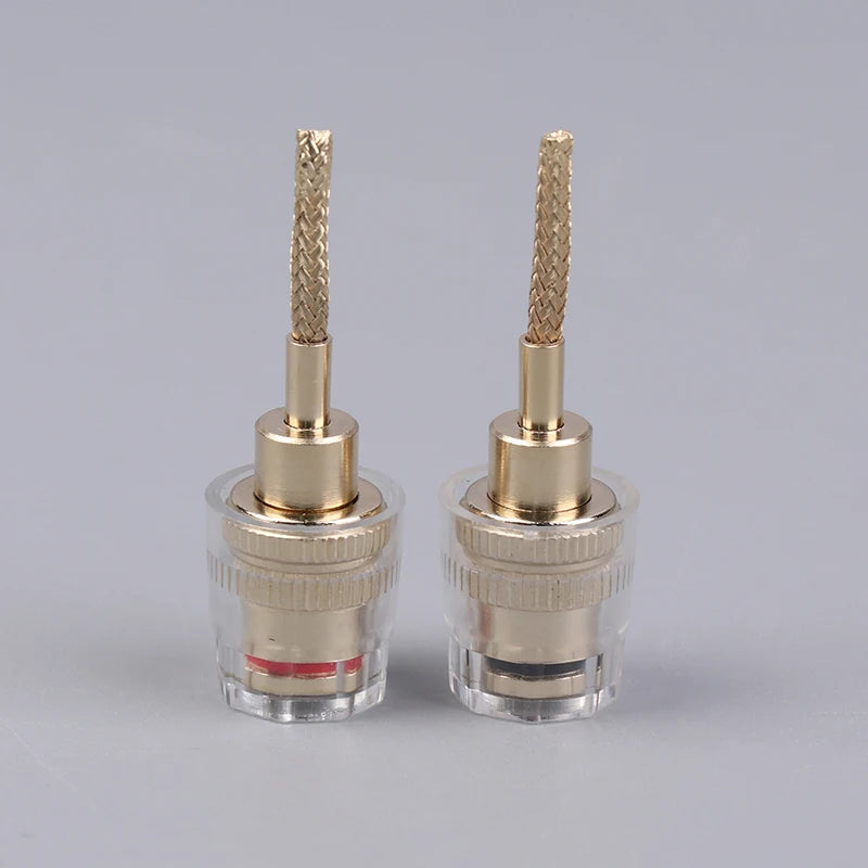 2/4Pcs 4MM Banana Female To 2MM Pin Connector HIFI Cable Adapter Plug Braided Copper Wire Socket Oasis Select 2Pcs