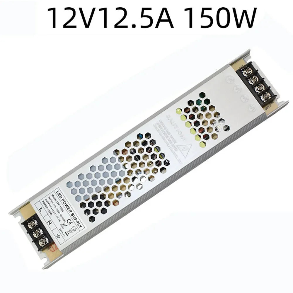 12V 24V Power Supply Transformers 220V AC DC Converter Switching Power Supply 60W 150W 200W 300W 400W SMPS Led Driver Ultra Thin Oasis Select 12V12.5A 150W 180V-265V