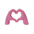 Abstract Resin Heart Finger Sculpture – Decorative Love Statue