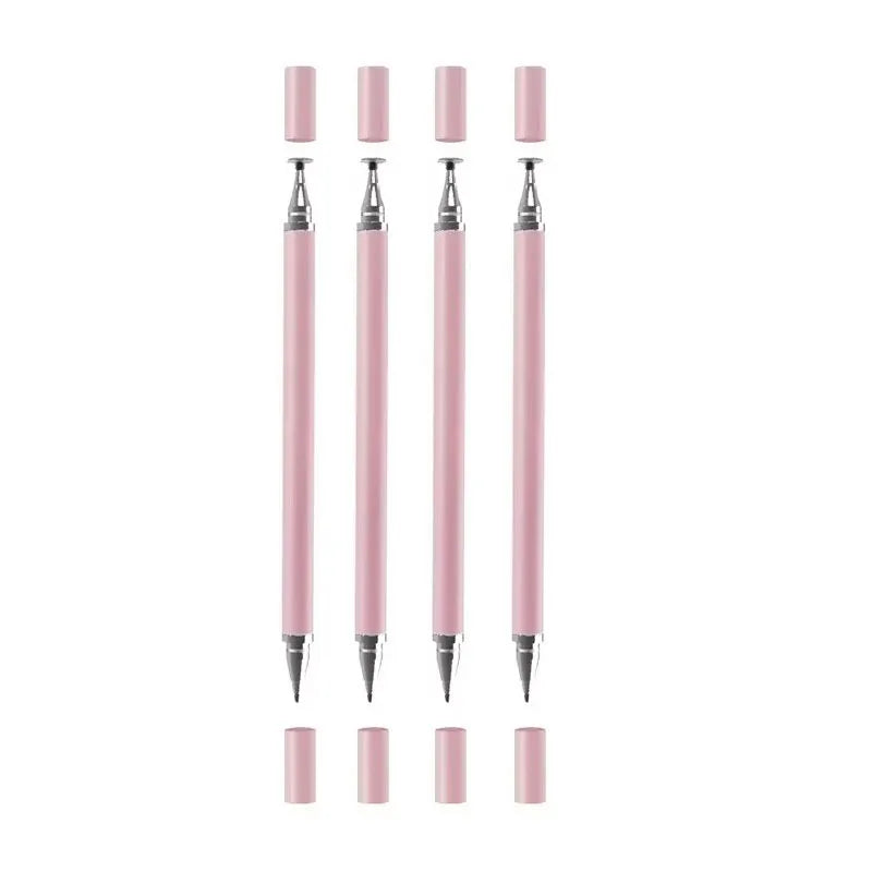 1/4pcs 2 In 1 Universal Stylus Pen For Tablet Mobile Android Phone IPad Accessories Drawing Tablet Capacitive Screen Touch Pen Oasis Select Rose gold-4pcs