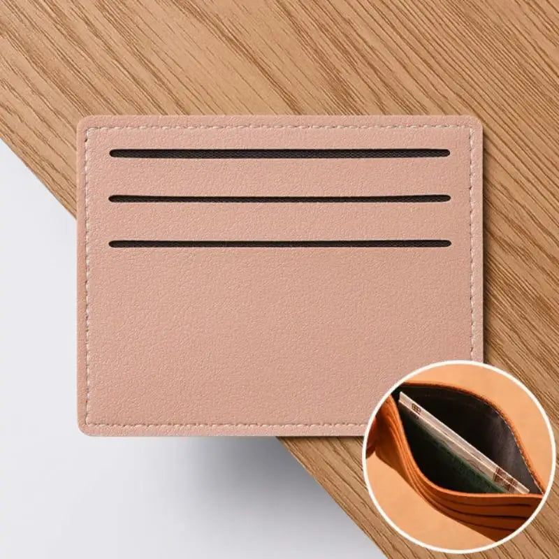 Minimalist Slim PU Card Holder – 6-Slot Pocket Wallet Case Slim Card Holder Oasis Select A11