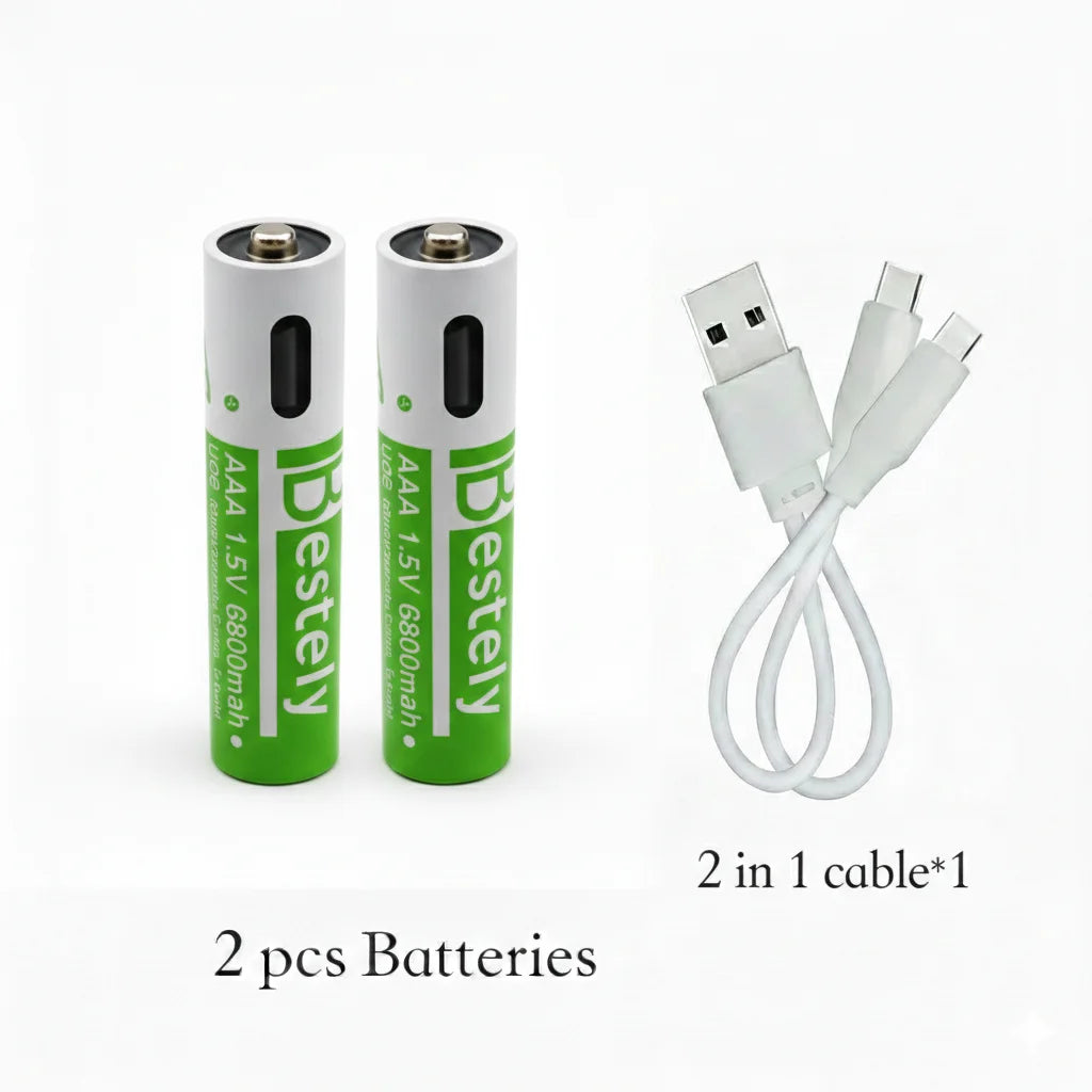 1.5V D Size /AA/AAA most popular USB Rechargeable battery series for Flashlights,Toys,Controllers,Clocks,Remote Controls Etc Oasis Select 2 PCS AAA Batteries