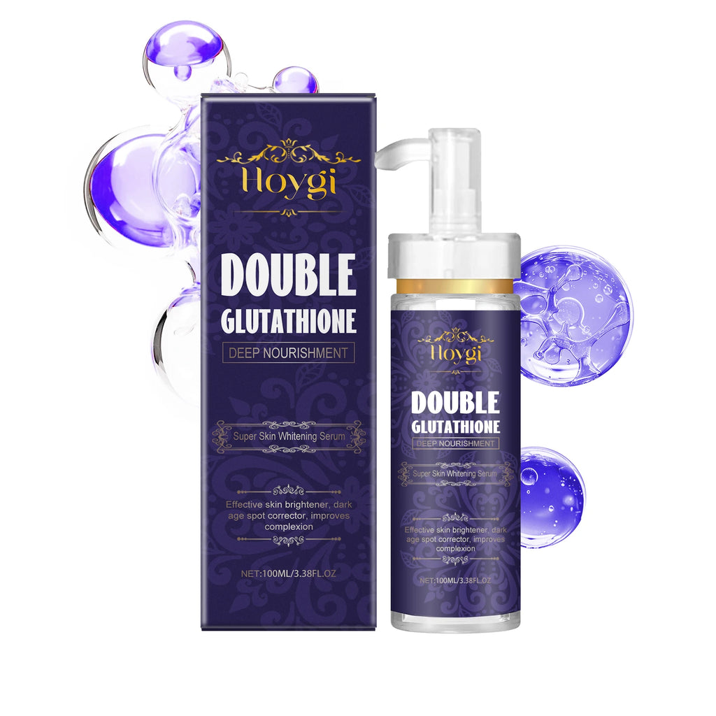 Hoygi Double Glutathione Serum – Brighten & Fade Dark Spots Face Brightening Serum Oasis Select 100ml Boxed