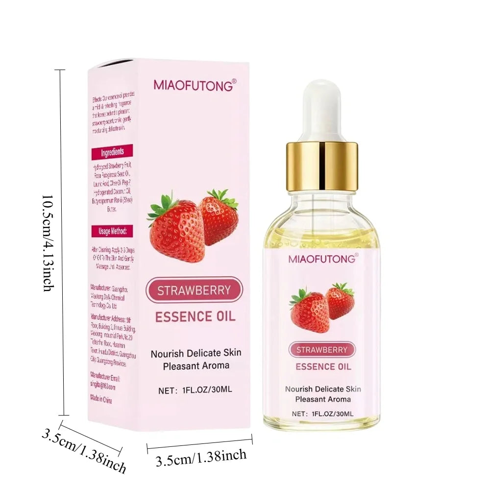 Strawberry essential oil, body massage essential oil, private care, firming the skin, deep moisturizing, smoothing the skin Oasis Select