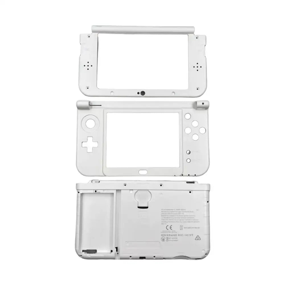 For NEW 3DS XL Replacement Complete Housing Case Set Middle Housing Shell Hinge Part Bottom Middle Shell Cover Plastic Frame Oasis Select White