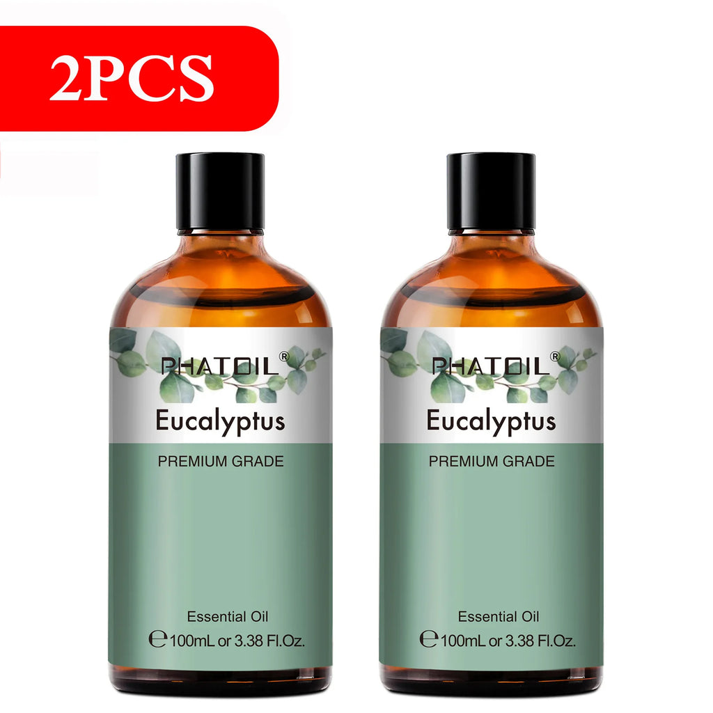 PHATOIL 100ml Pure Essential Oils – Lavender, Eucalyptus & More