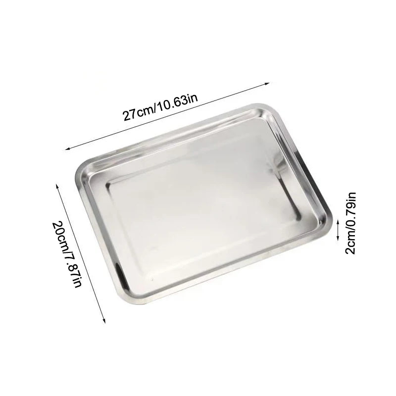 Stainless Steel Baking Tray Set with Removable Cooling Rack Non-stick BBQ Pan Tray Plate for Oven Brownie Cooking And Roasting Oasis Select S
