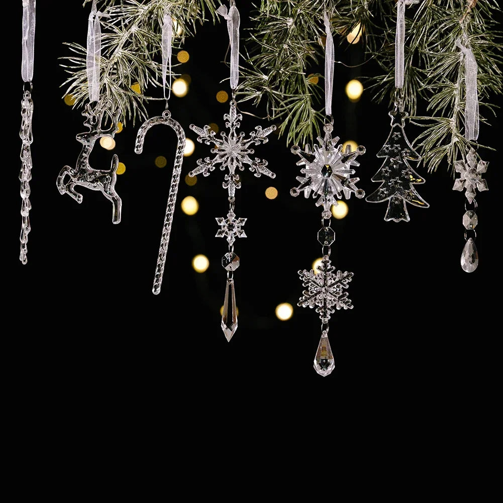 For Christmas Tree Acrylic Christmas Decorations Clear Christmas Themed Acrylic Ornament Set Tree Easy To Hang Oasis Select