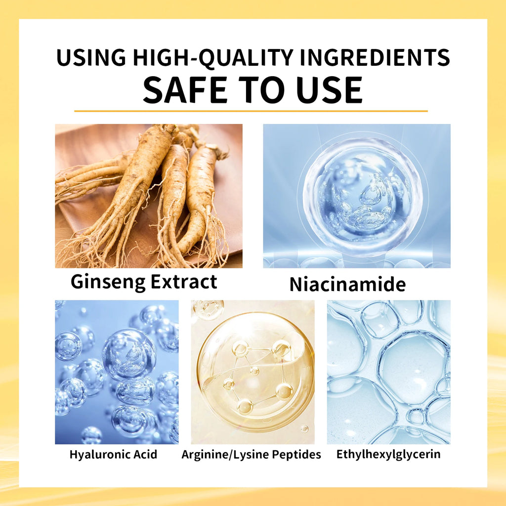 Ginseng Essence Anti Wrinkle Lifting Firming Fade Fine Lines Moisturizing Lightening Hyaluronic Acid Niacinamide Facial Serum Oasis Select