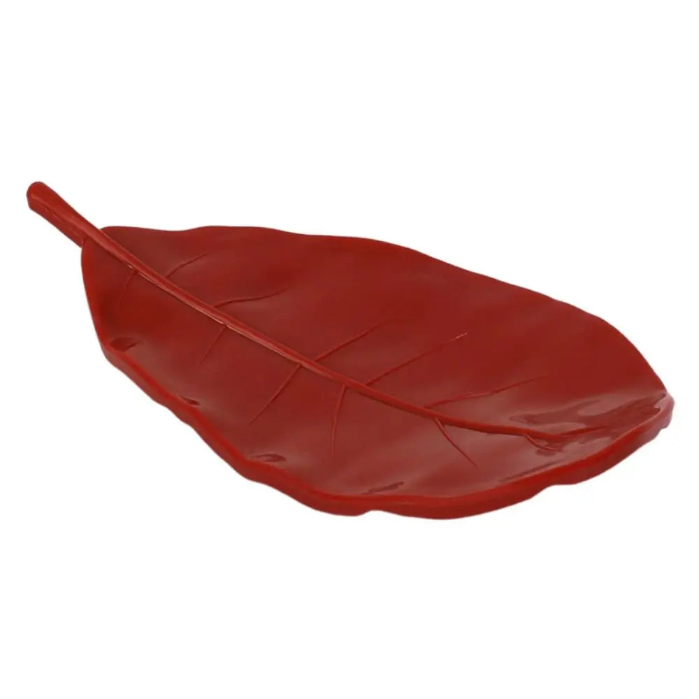 Creative Leaf Shape Soap Dish Storage Holder Stand Tray Fashion Soap Box Durable Storage Rack Bathroom Kitchen Sink Organizer Oasis Select red