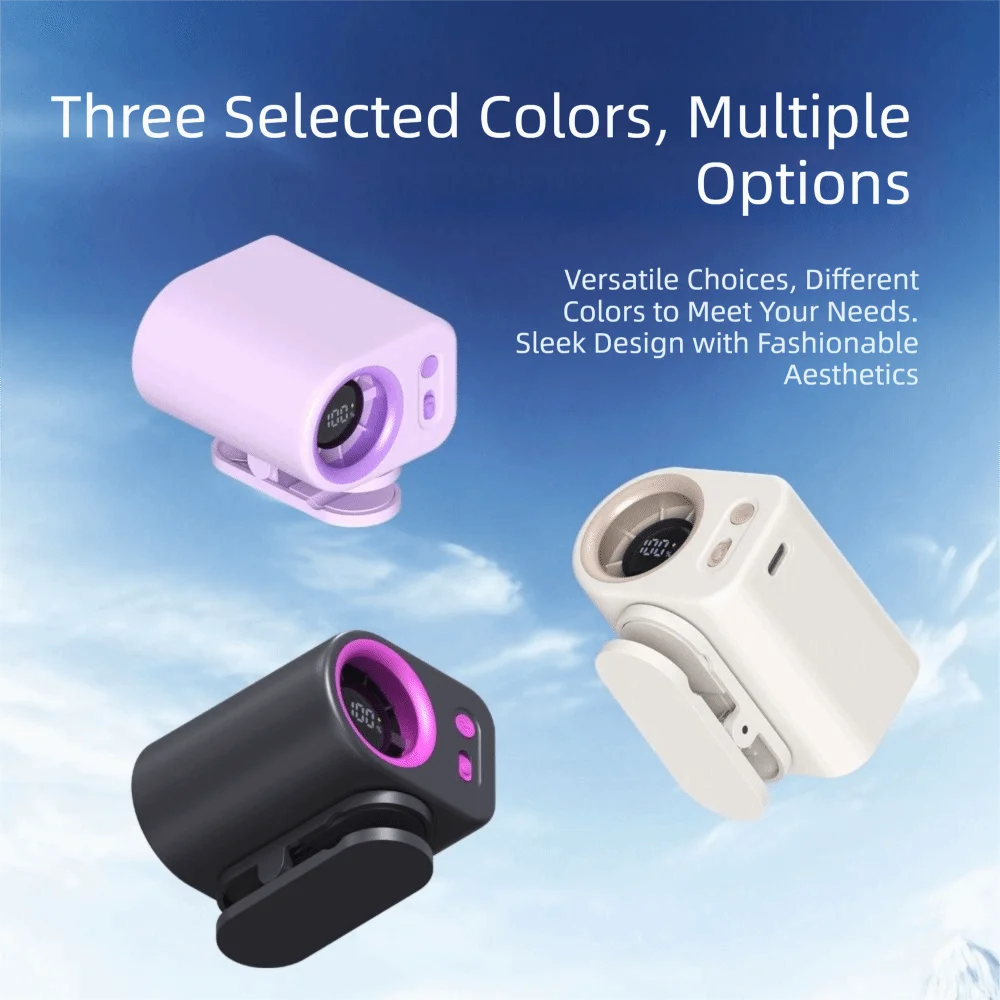 Detachable Design Portable Mini Fan Compact Lightweight Simple One-button Control Clip-on Waist Fan Adjustable Airflow Oasis Select