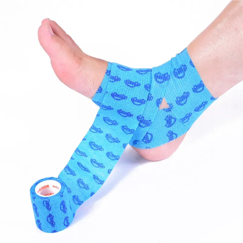 4.5m Medical Therapy Elastic Bandage Sport Protector Strap for Finger Joint Knee First Aid Kit Pet Dog Cat Self Adhesive Bandage Oasis Select