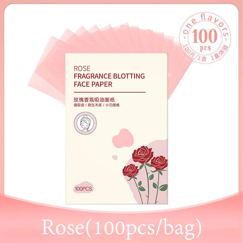 Matcha Oil Absorbing Sheets 100-Pack – Anti-Grease Face Blotting Oil Blotting Sheets Oasis Select Rose
