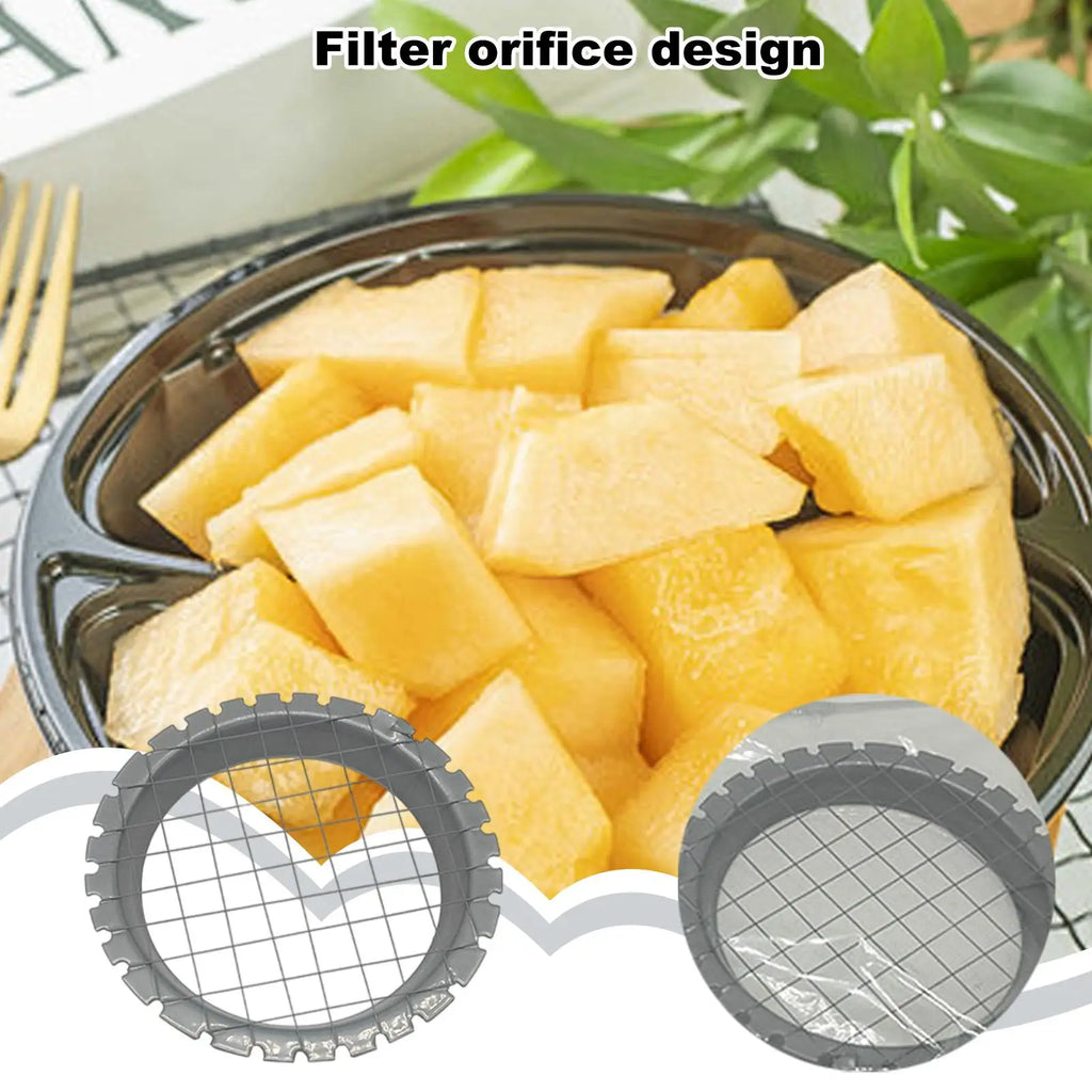 Stainless Steel Cubes Round Grid Cutter Slicer For Egg Mushrooms Vegetables Kitchen Cut Device Tools Non-slip Chopper Oasis Select