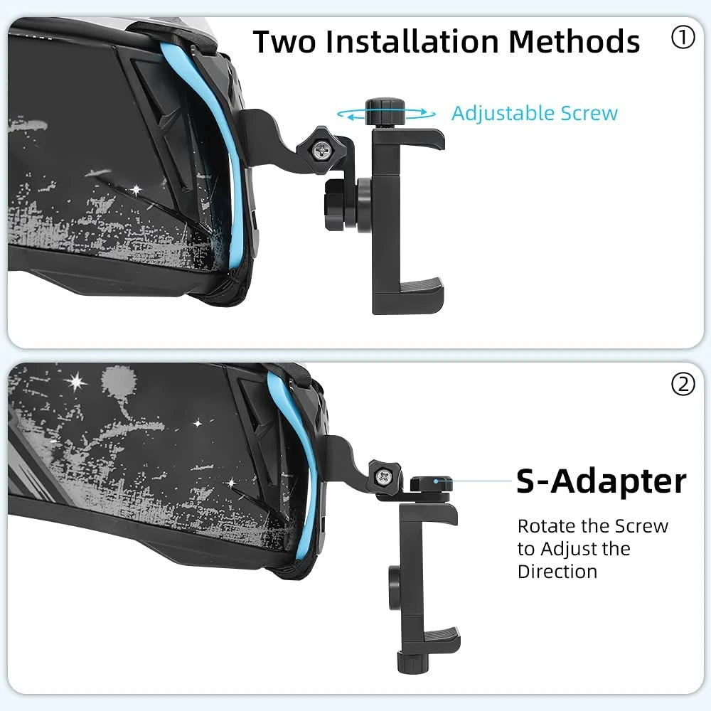 Motorcycle Helmet Mount for GoPro & Action Camera + Phone