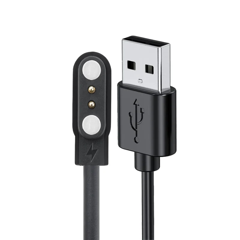 USB Charger Cable for Mibro GS Pro A2 T2 T1 C3 C2 Lite 2 Watch Smartwatch Charger Cable Oasis Select Black