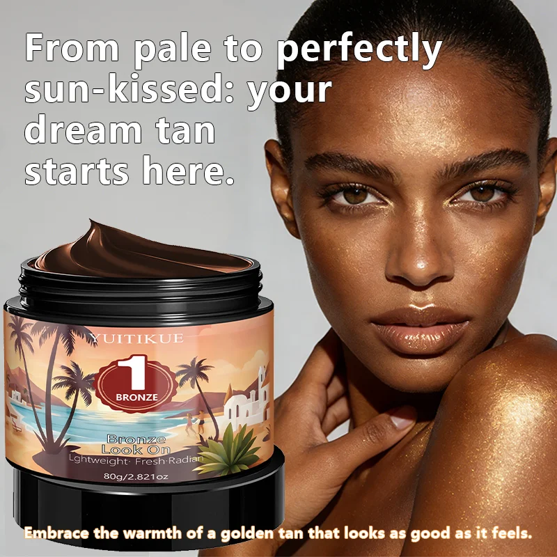YUITIKUE Bronze Look On Self Tanning Cream - No Sun Required, Natural Bronze Glow, Long-Lasting & Hydrating 80g Oasis Select