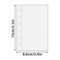 Page Protectors 10 Pieces A7 6-Ring Binder Protector Pages Card Sleeves for Photos Receipts Stickers Tickets Students Teachers Oasis Select Frosted 1 grid